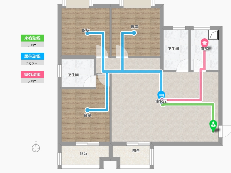 湖北省-武汉市-九坤新城壹号御府-86.14-户型库-动静线