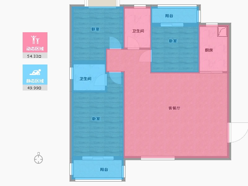 湖北省-武汉市-九坤新城壹号御府-95.17-户型库-动静分区