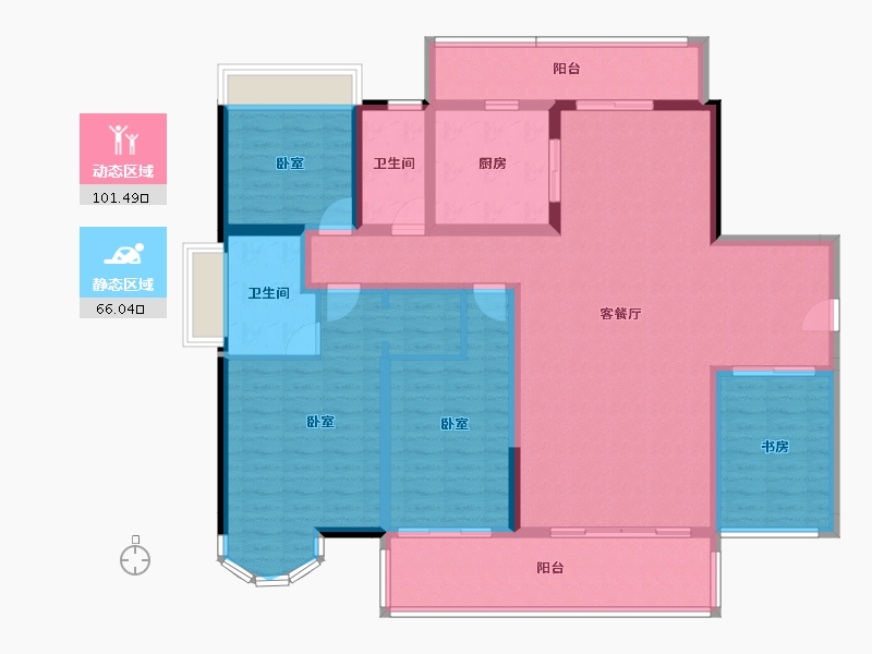 广东省-惠州市-华晟豪庭三期-150.94-户型库-动静分区