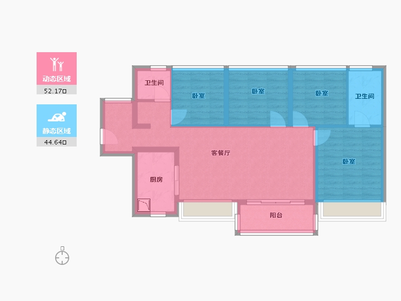 广东省-广州市-中建·鄂旅投岭南悦府-86.00-户型库-动静分区