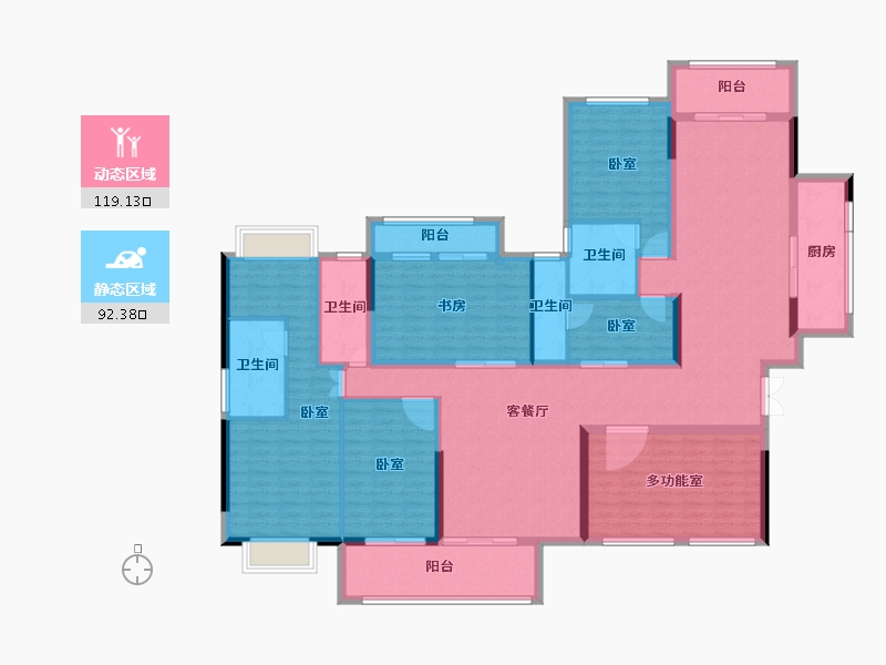 广东省-惠州市-华晟豪庭三期-191.15-户型库-动静分区