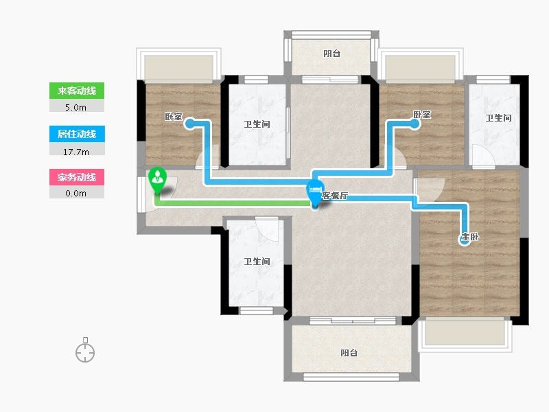 广东省-佛山市-新城香悦公馆-77.00-户型库-动静线