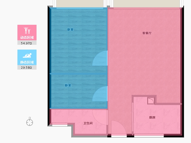 广东省-广州市-南沙建滔广场-78.00-户型库-动静分区