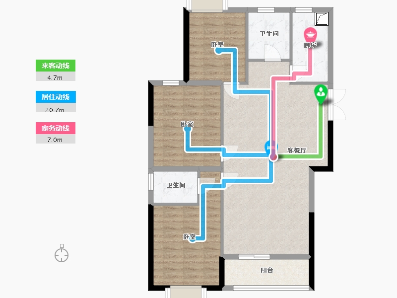 湖北省-孝感市-航空花园-93.67-户型库-动静线