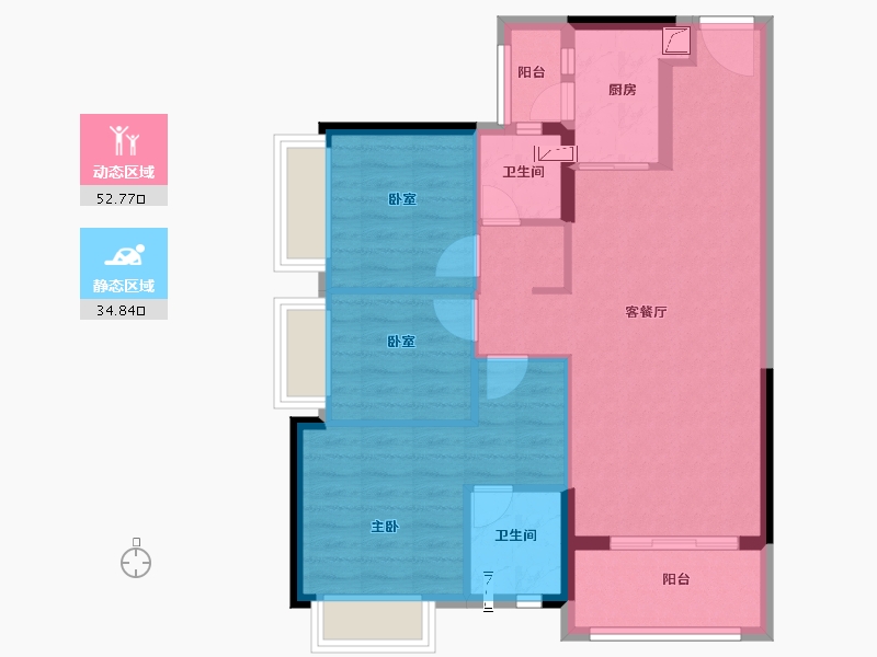 广东省-佛山市-新城香悦公馆-78.00-户型库-动静分区