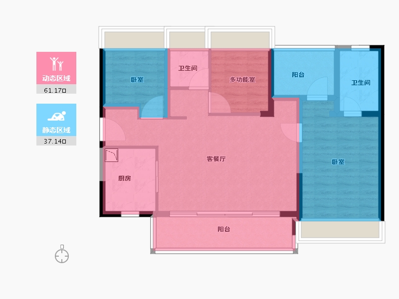 广东省-深圳市-电建地产洺悦府-87.00-户型库-动静分区