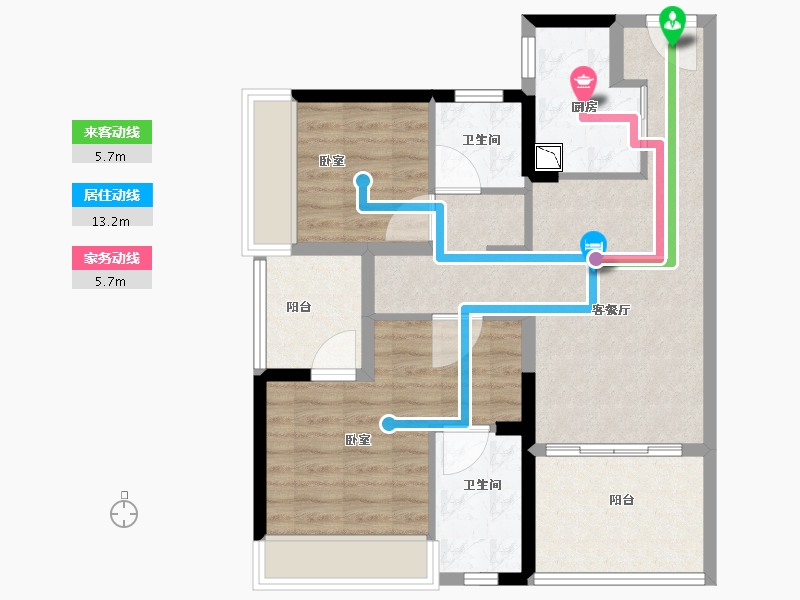 广东省-深圳市-电建地产洺悦府-74.00-户型库-动静线