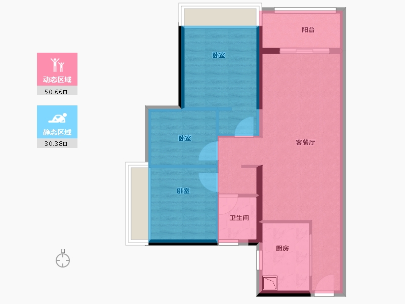 广东省-广州市-保利罗兰国际-72.00-户型库-动静分区