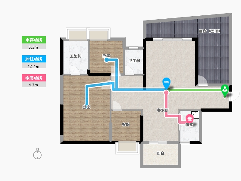 广东省-惠州市-天安珑城二期-119.08-户型库-动静线