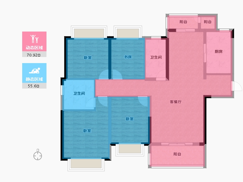 湖南省-长沙市-运达锦绣广场-113.28-户型库-动静分区