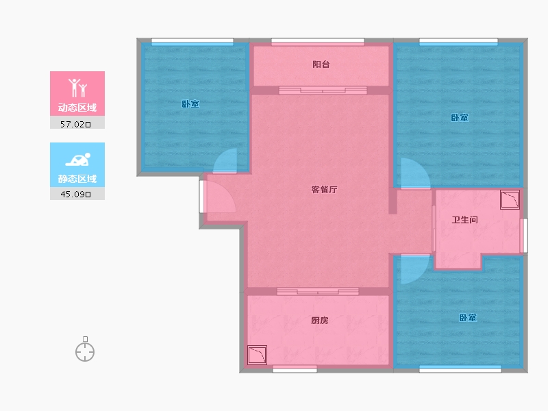 广东省-深圳市-岁宝壹品-92.00-户型库-动静分区