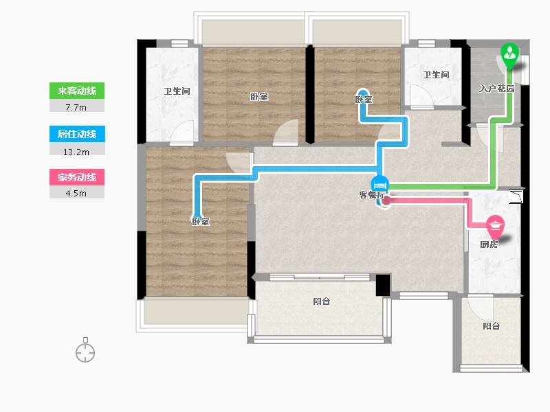 广东省-广州市-富力新城-88.00-户型库-动静线