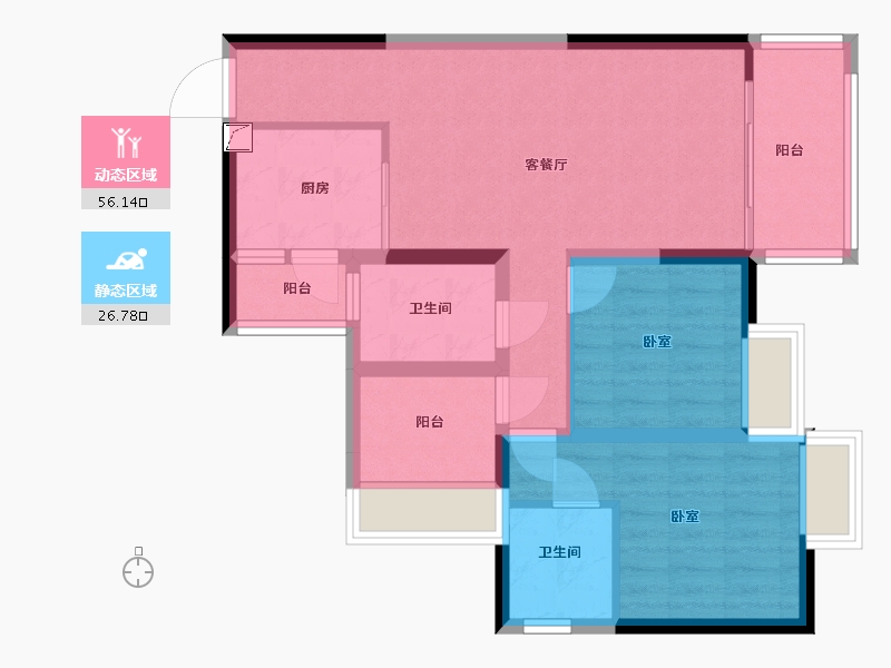 广东省-珠海市-时代都荟大境-73.12-户型库-动静分区