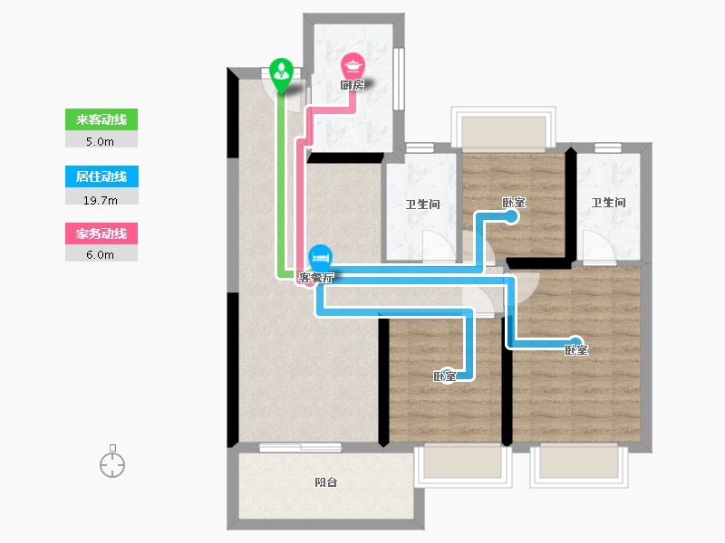 湖北省-武汉市-保利和光晨樾-76.40-户型库-动静线