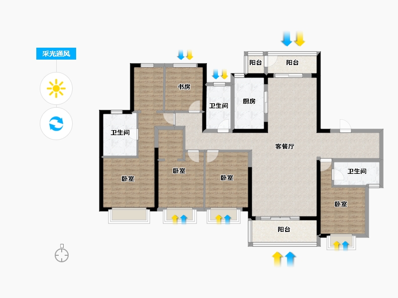 湖南省-长沙市-运达锦绣广场-161.08-户型库-采光通风