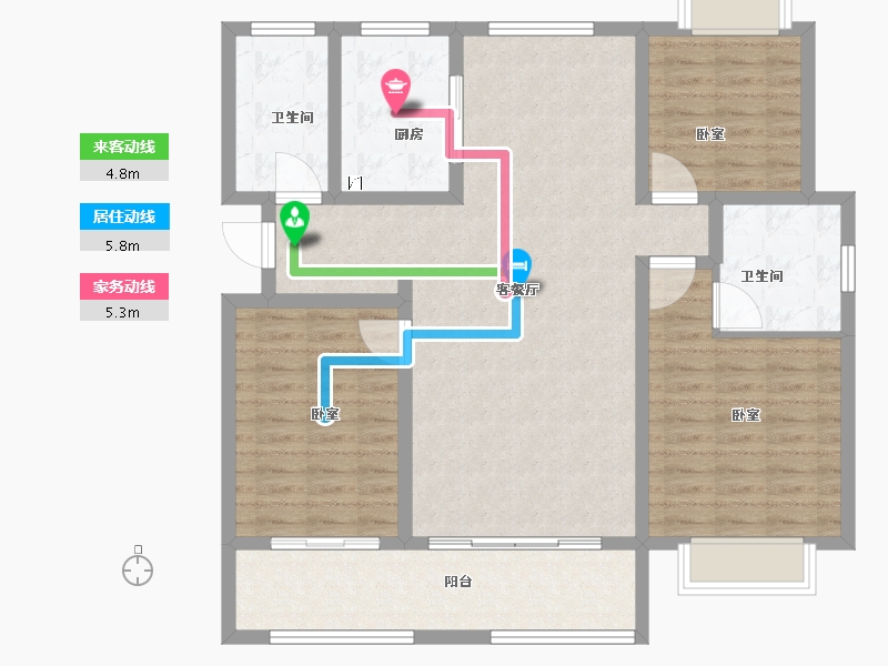 山东省-泰安市-基业·尚城-110.00-户型库-动静线