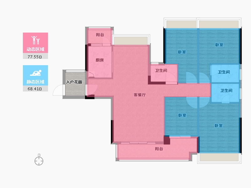 广东省-广州市-保利罗兰国际-137.00-户型库-动静分区