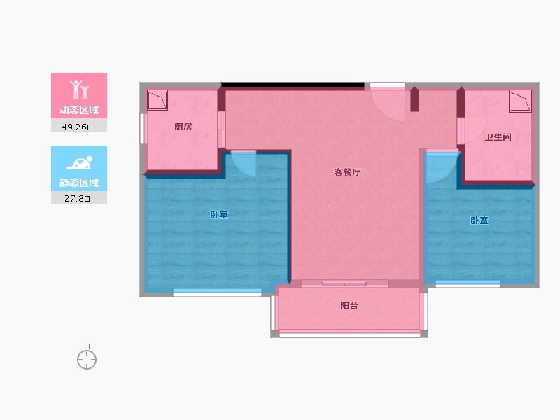 广东省-深圳市-岁宝壹品-68.00-户型库-动静分区