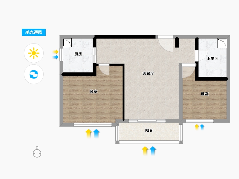 广东省-深圳市-岁宝壹品-68.00-户型库-采光通风