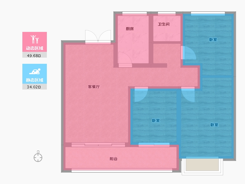 山东省-泰安市-鲁投天赋青云-73.94-户型库-动静分区