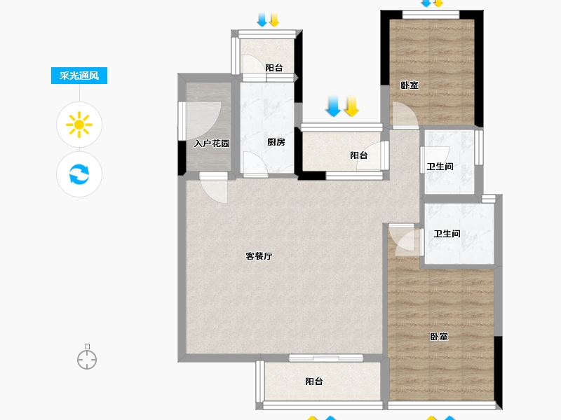 广东省-东莞市-霖峰壹山境-78.09-户型库-采光通风