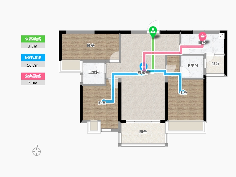 广东省-佛山市-碧桂园联丰天汇湾-82.01-户型库-动静线