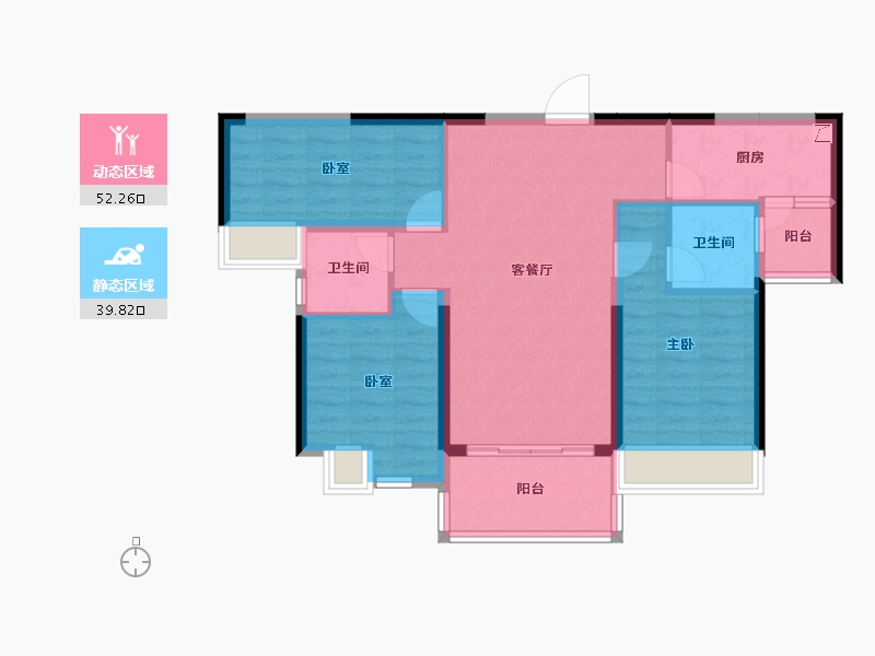 广东省-佛山市-碧桂园联丰天汇湾-82.01-户型库-动静分区