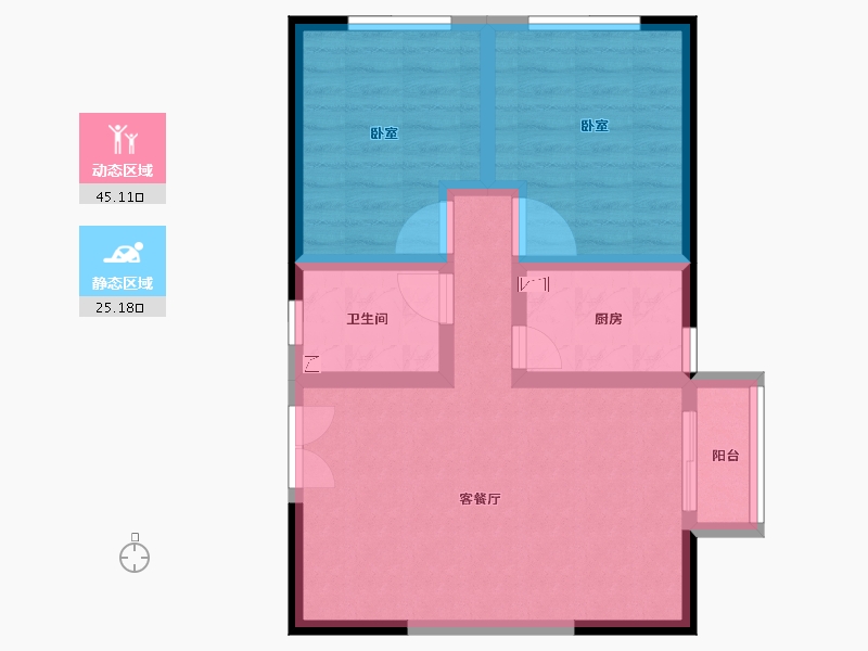 湖北省-武汉市-世界城香榭丽舍-62.00-户型库-动静分区