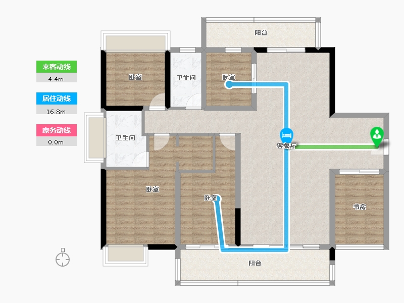 广东省-惠州市-华晟豪庭三期-136.73-户型库-动静线