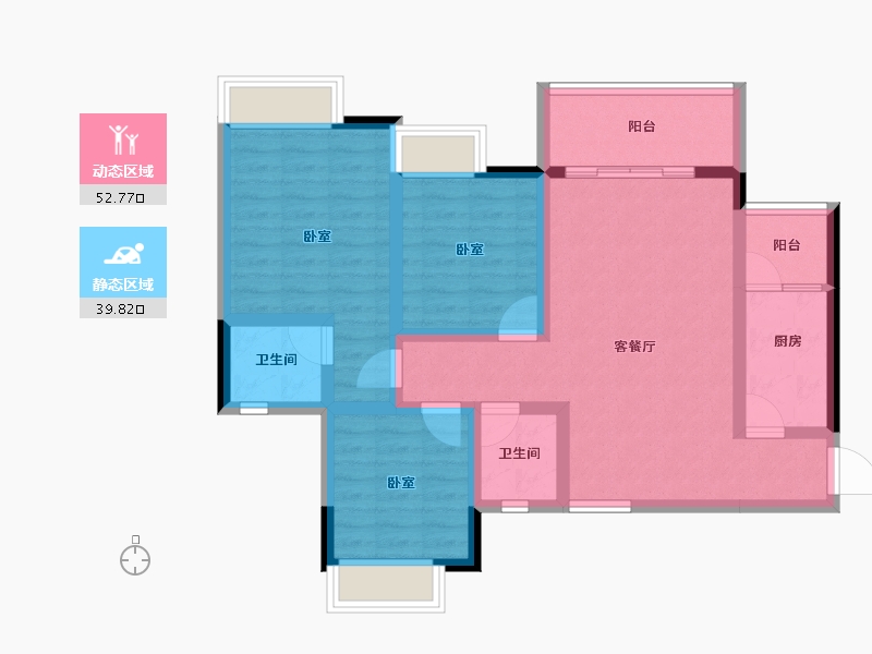 湖南省-常德市-第一书香二期-81.20-户型库-动静分区