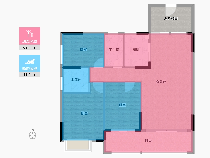 广东省-惠州市-华晟豪庭三期-100.65-户型库-动静分区