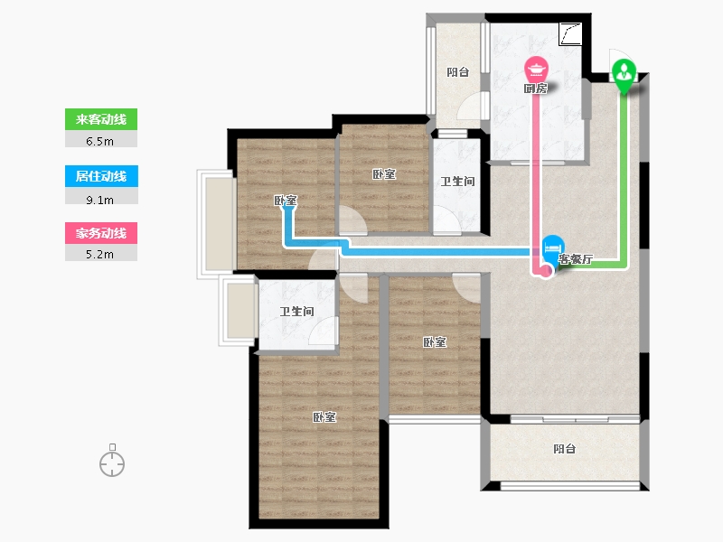 广东省-东莞市-光大山湖城-110.50-户型库-动静线