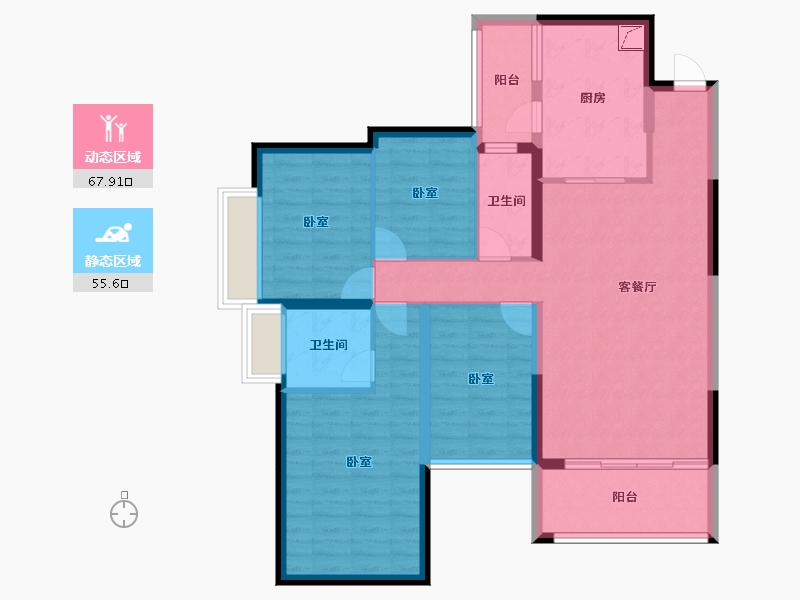 广东省-东莞市-光大山湖城-110.50-户型库-动静分区