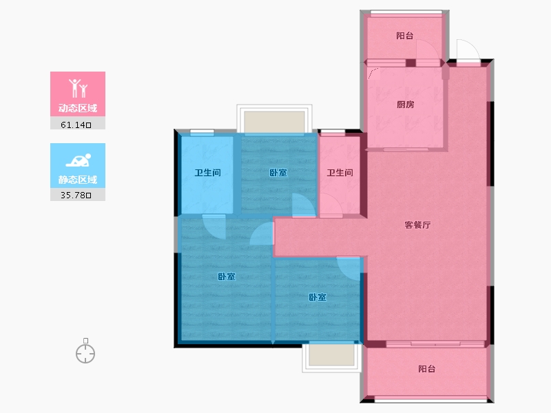 广东省-东莞市-光大山湖城-86.90-户型库-动静分区