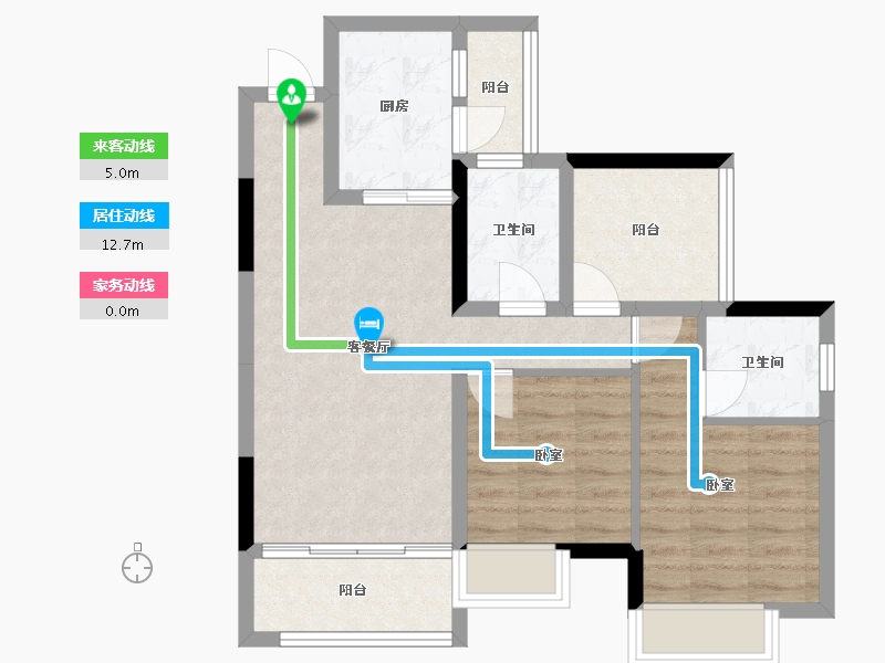 广东省-珠海市-时代都荟大境-69.00-户型库-动静线