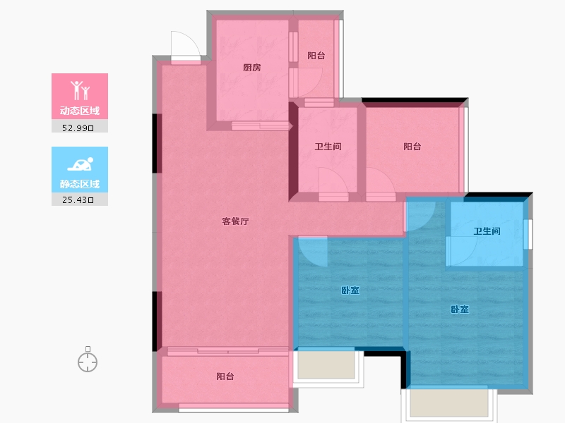 广东省-珠海市-时代都荟大境-69.00-户型库-动静分区