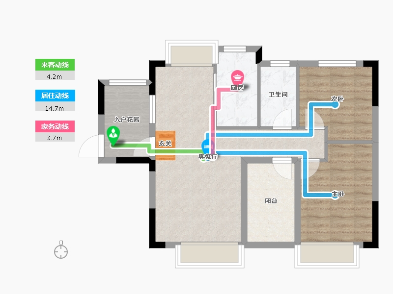 湖南省-长沙市-中国铁建山语城-68.51-户型库-动静线