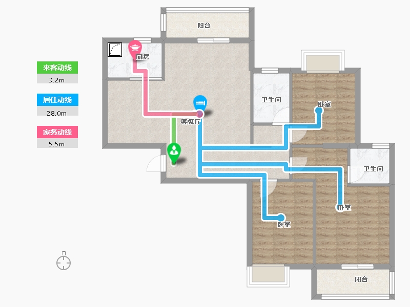 湖北省-武汉市-九坤新城壹号御府-94.13-户型库-动静线