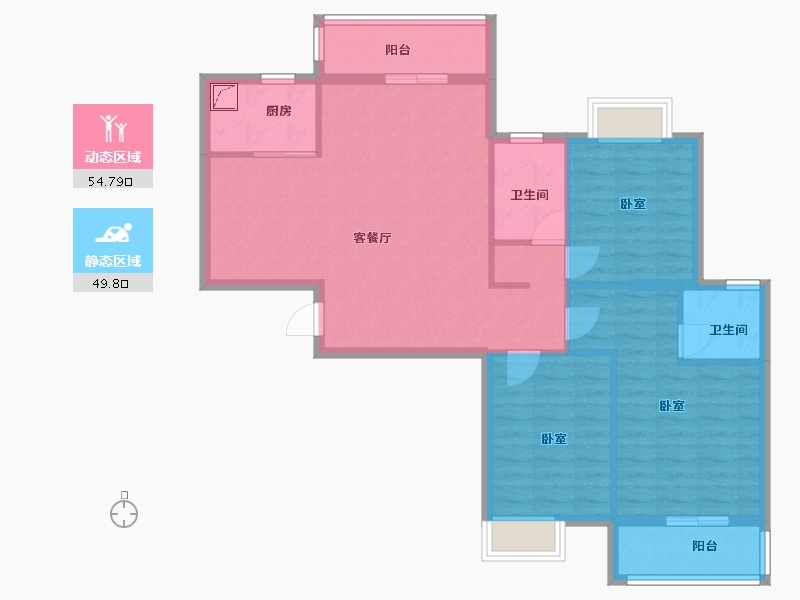 湖北省-武汉市-九坤新城壹号御府-94.13-户型库-动静分区