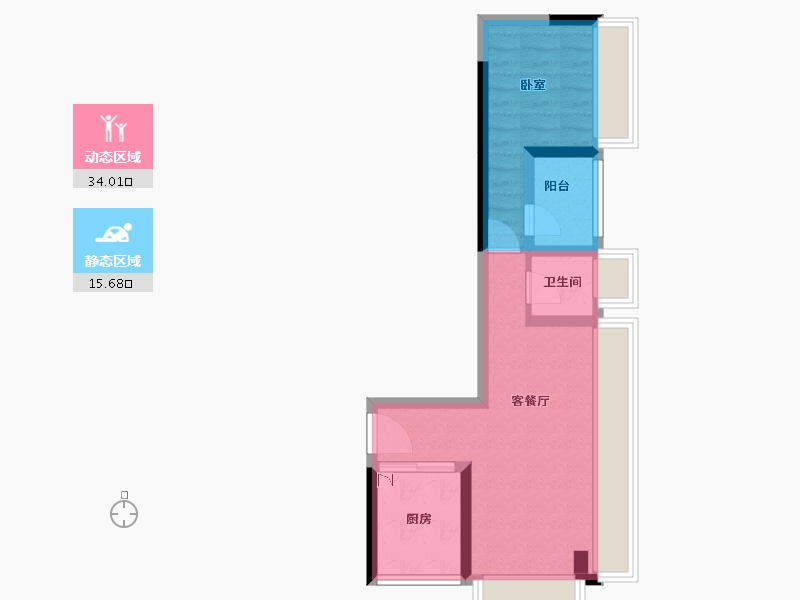 广东省-深圳市-红花雅筑-42.73-户型库-动静分区