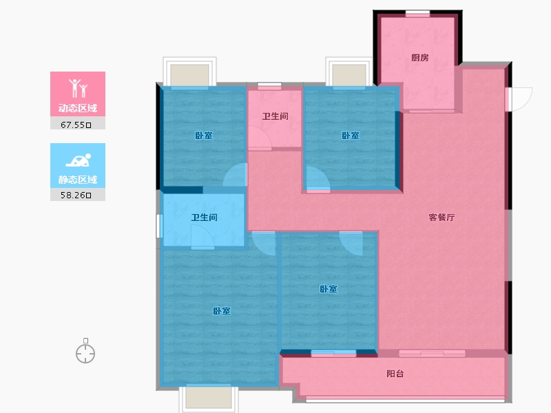 福建省-泉州市-保利壹号公馆-114.00-户型库-动静分区