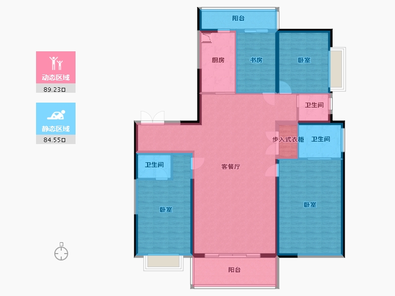 江苏省-无锡市-奥园丹芙春城-158.00-户型库-动静分区