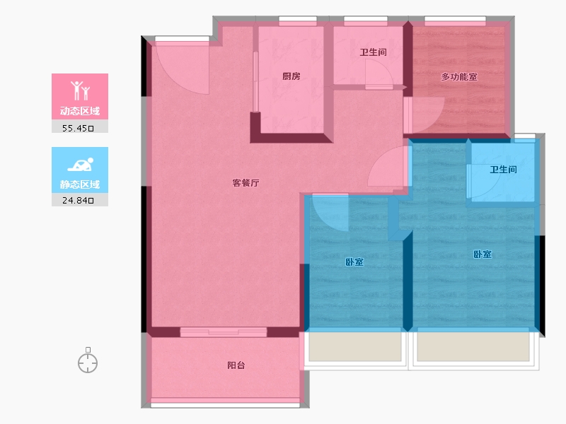 河南省-郑州市-中建·澜溪苑-70.92-户型库-动静分区