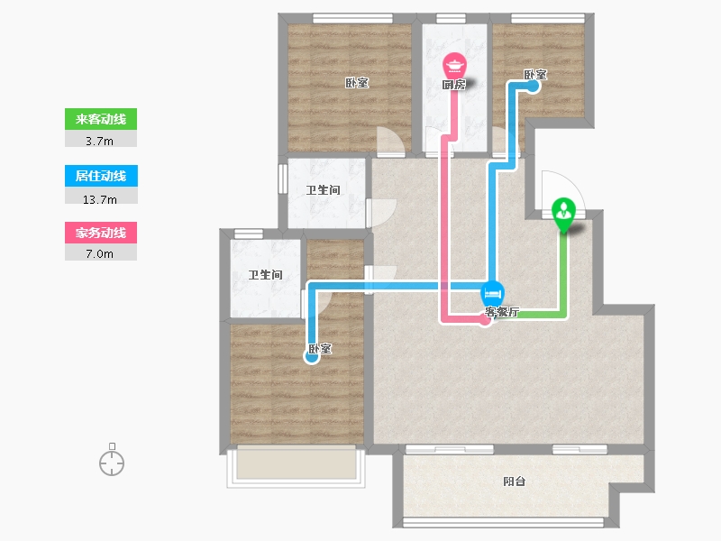 河南省-郑州市-龙湖·天境-93.00-户型库-动静线