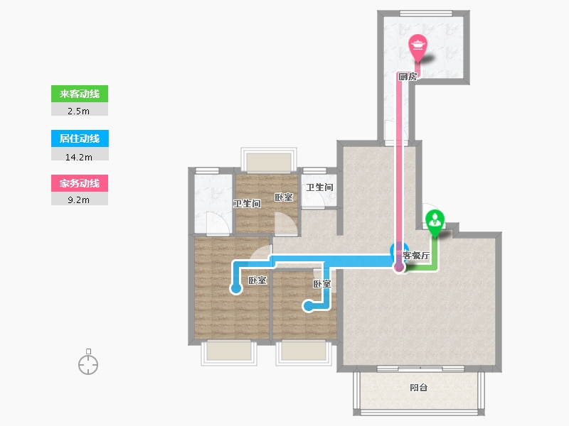 福建省-莆田市-帝源·财富里-106.01-户型库-动静线