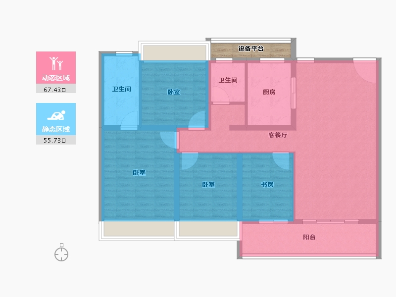 江苏省-常州市-华宇新城天境-114.00-户型库-动静分区