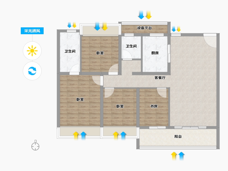 江苏省-常州市-华宇新城天境-114.00-户型库-采光通风