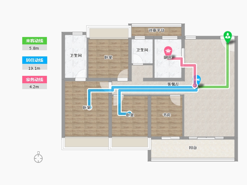 江苏省-常州市-华宇新城天境-114.00-户型库-动静线