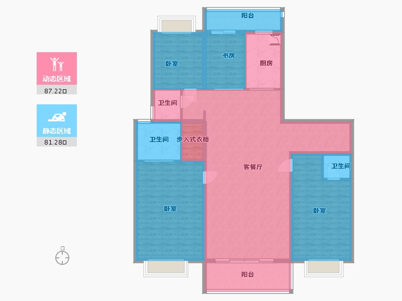 江苏省-无锡市-奥园丹芙春城-152.58-户型库-动静分区