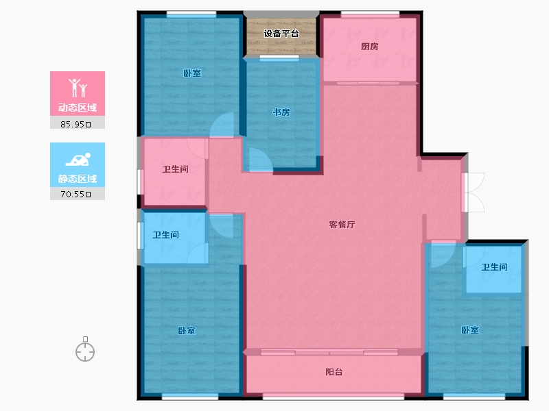 山东省-潍坊市-枫丹兰亭荟-146.00-户型库-动静分区